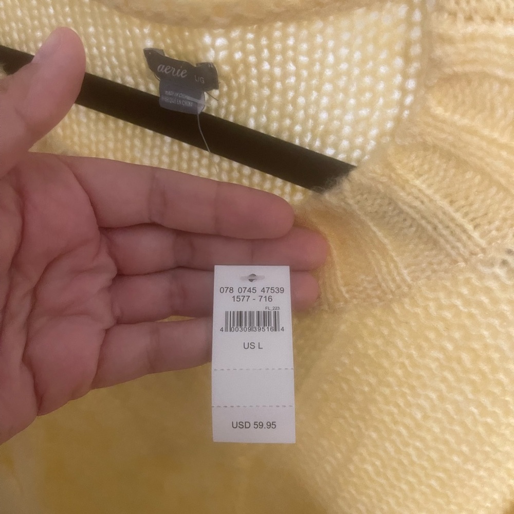 Aerie Large Yellow Sweater - Picture 2 of 3